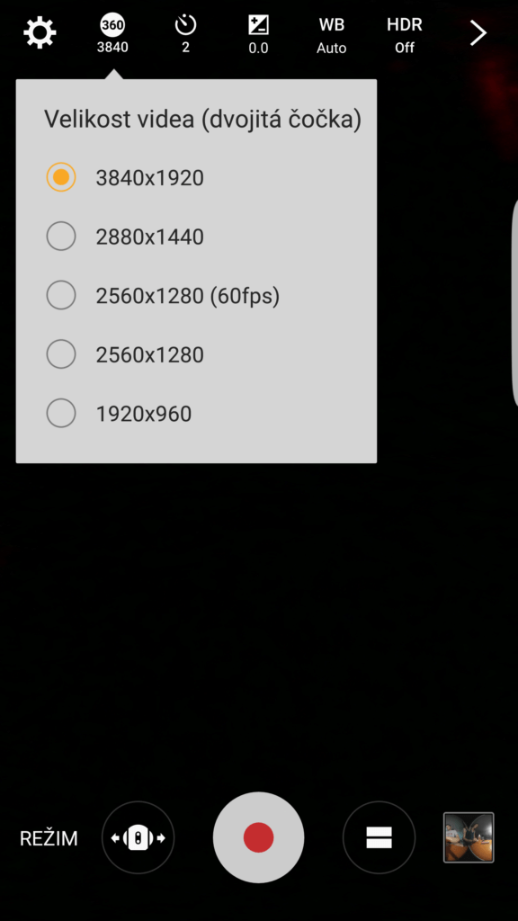 Samsung Gear 360 mobilní aplikace 2