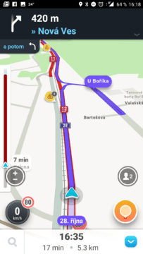 Waze deklaruje dojezd za 17 minut