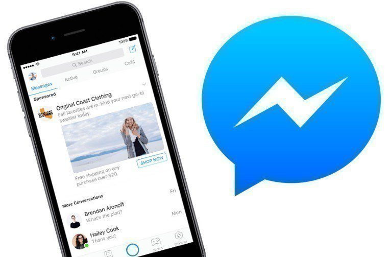 obrazovka messengeru reklama obrazovka messengeru reklama