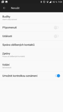 Nastavení režimu Nerušit OxygenOS OnePlus 5