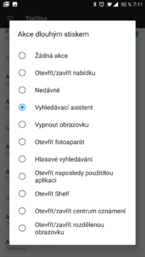 Dvojí poklepání a dlouhý stisk OxygenOS OnePlus 5