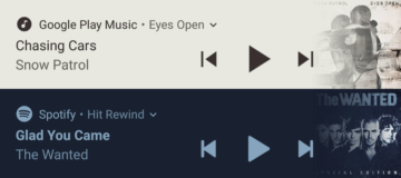 Android 8 media notifikace