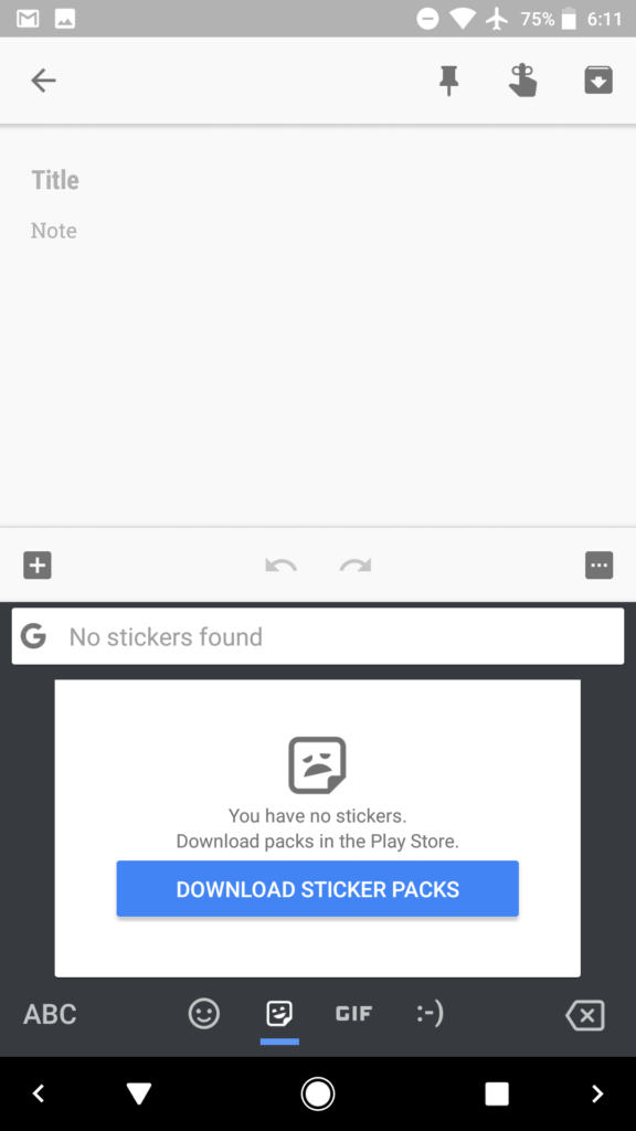 Klávesnice Gboard samolepky