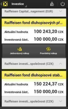 Mobilní eKonto Raiffeisenbank