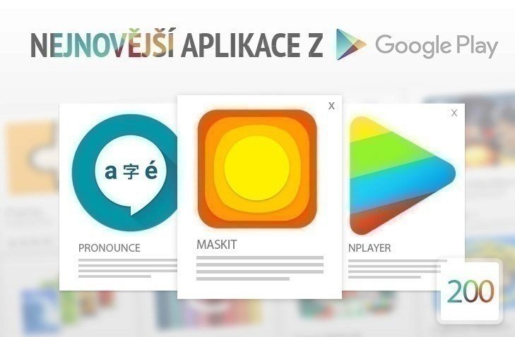 Nejnovější aplikace z Google Play 200 vyměňte ikony aplikací