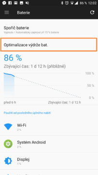 Optimalizace výdrže baterie
