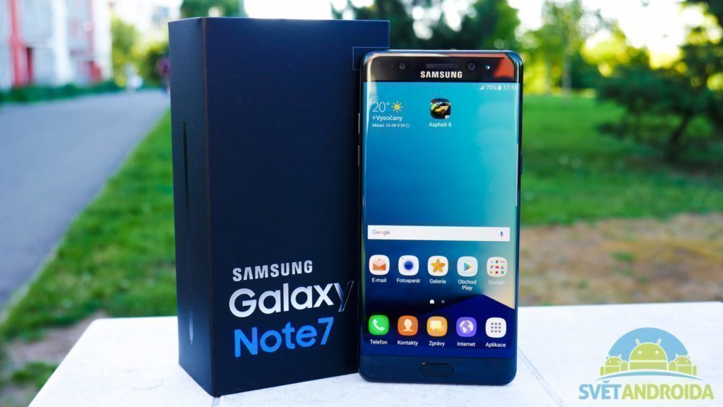 Samsung Galaxy Note 7 - konstrukce, balení