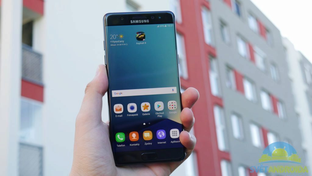 Samsung Galaxy Note 7 - konstrukce, přední strana 1