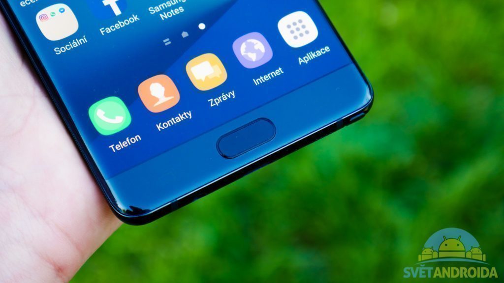 Samsung Galaxy Note 7 - konstrukce, tlačítko
