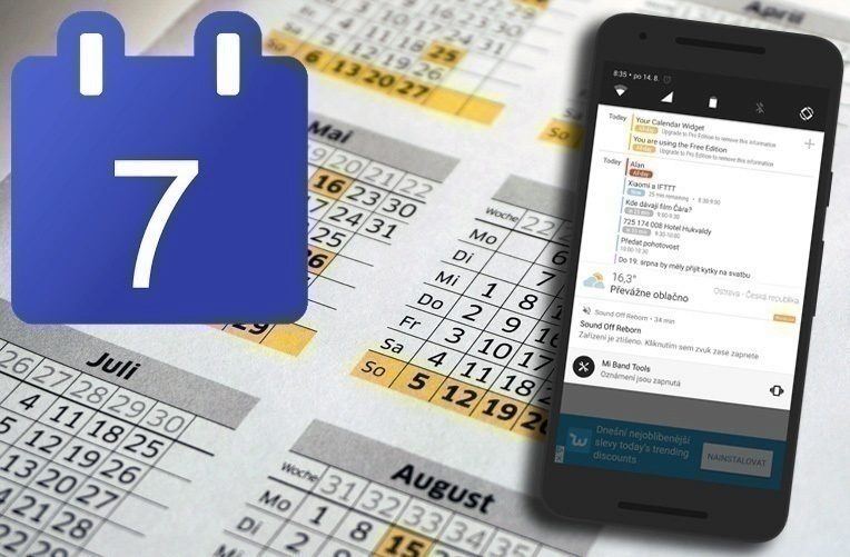 Your Calendar Widget diář na ploše i v oznámeních ico
