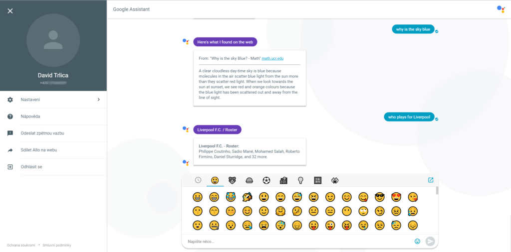 sluzba google allo na webu