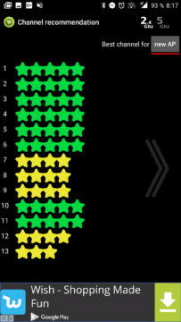 aplikace wifi analyzer idealni kanal