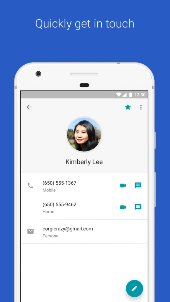 kontakty google aplikace