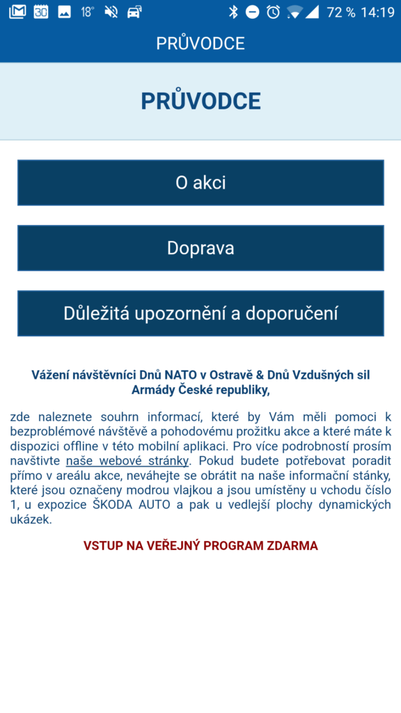 Průvodce akcí Dny NATO