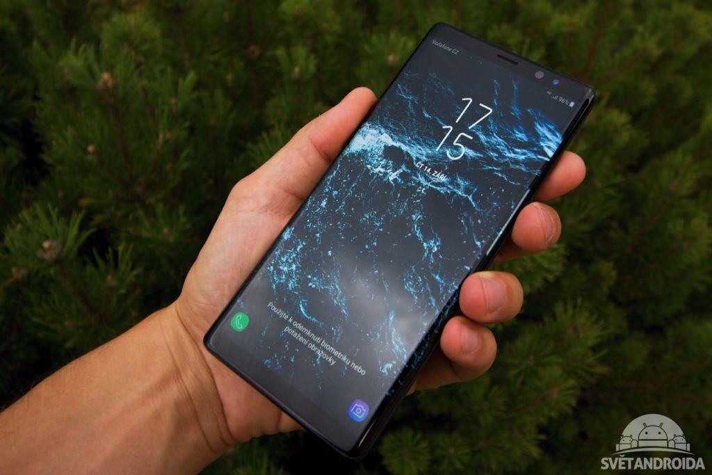 Samsung Galaxy Note 8 čelní strana