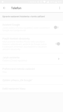 asistent google nastaveni