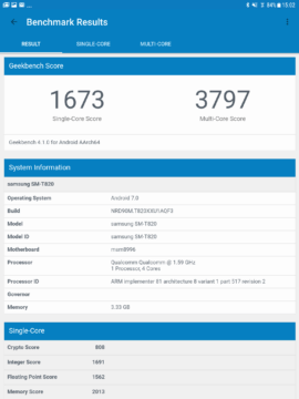 galaxy tab s3 geekbench