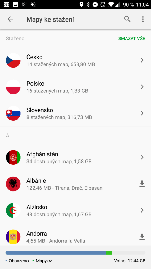 mapy cz offline