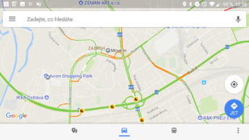 mapy google dopravni situace