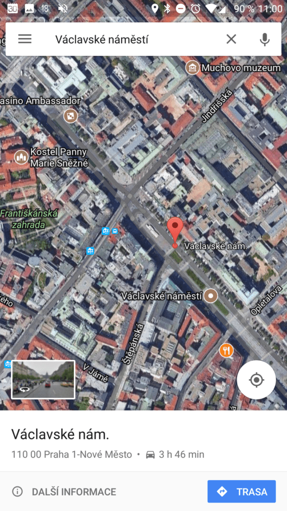 mapy google letecky snimek