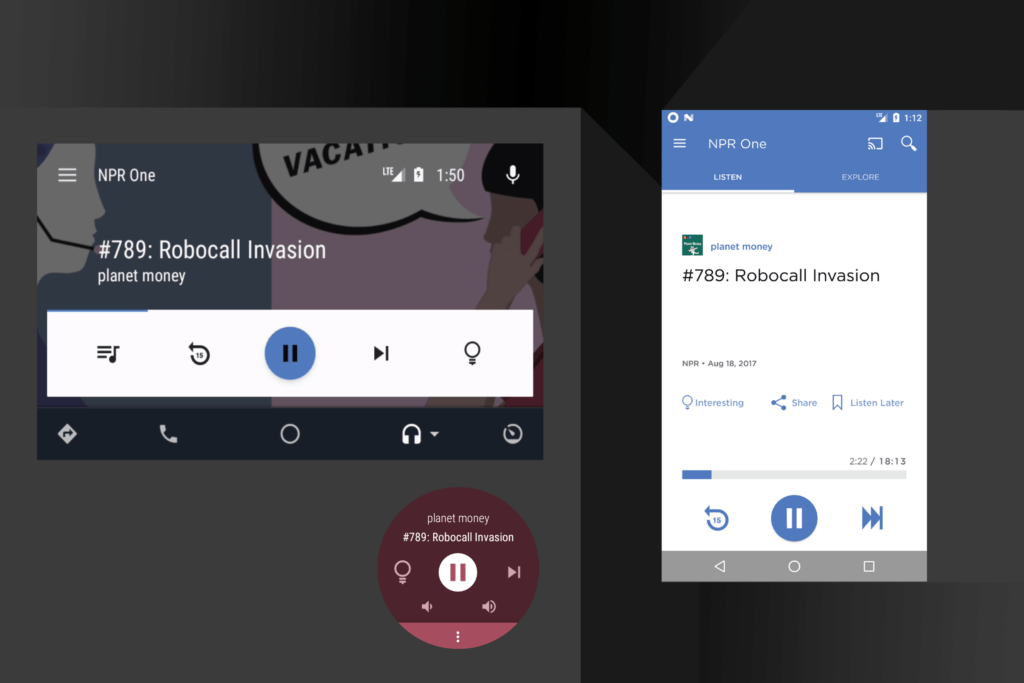 material design radio npr one