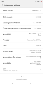 mi mix 2 informace o telefonu