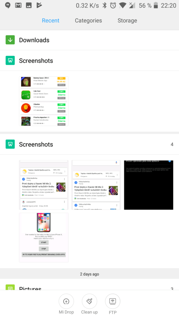 spravce souboru mi fileexplorer