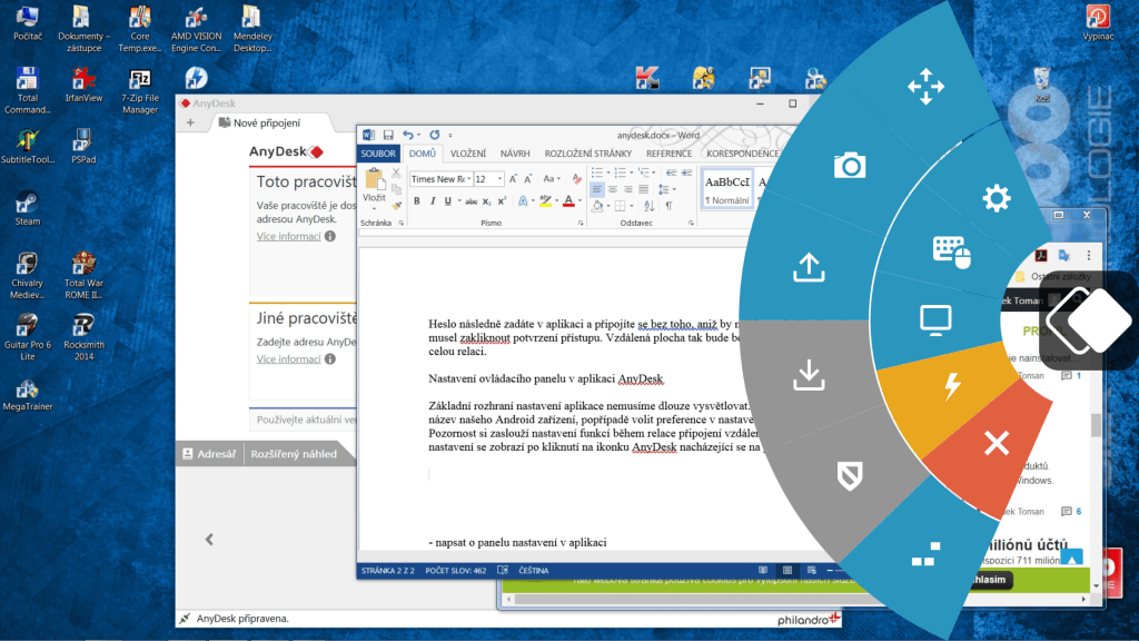vzdalena plocha anydesk nastaveni aplikace