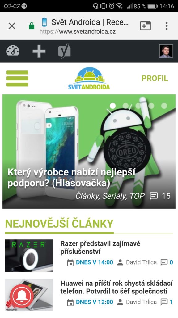 Google Chrome karty rozdeleni tip 1