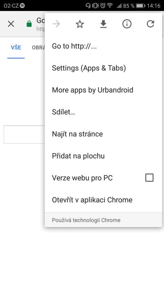 Google Chrome karty rozdeleni tip 3