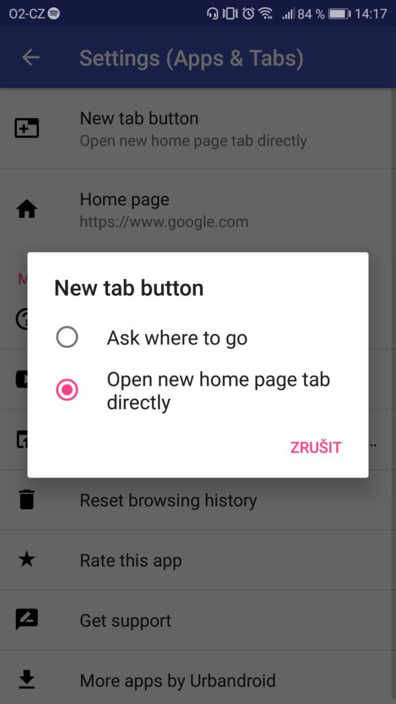 Google Chrome karty rozdeleni tip 9