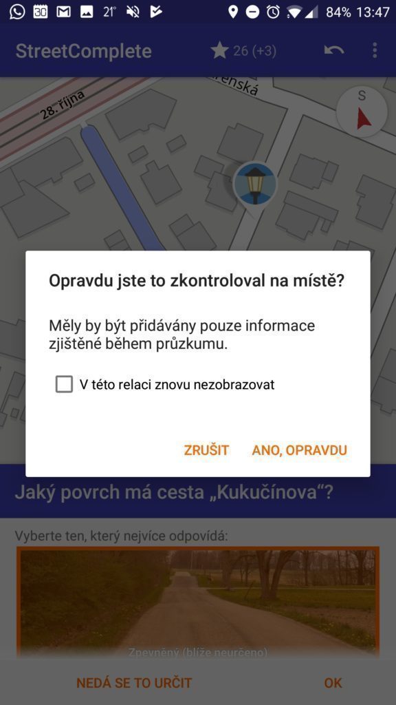 Odeslání odpovědi do OSM