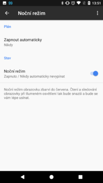 Recenze Google Pixel Android 7.1 nocni rezim 2