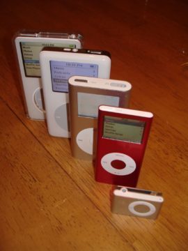 Pět generací přehrávačů iPod