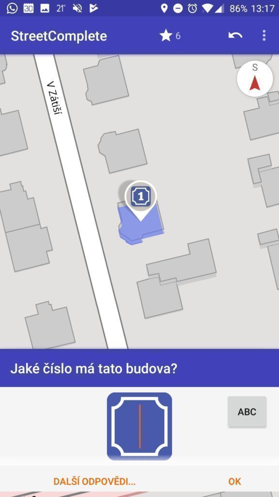 Zadání popisného čísla domu