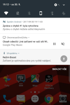 notifikace blackberry keyone