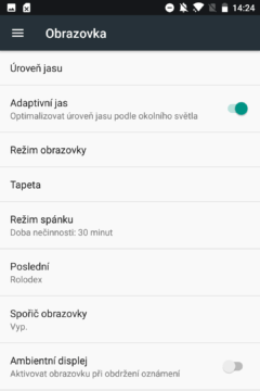 obrazovka blackberry keyone