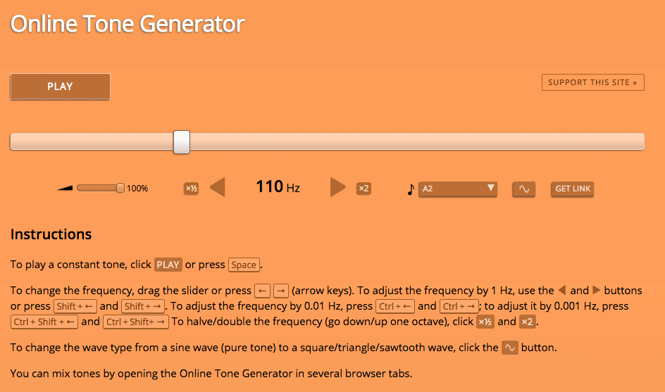 sluch-generator frekvenci online