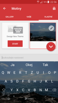 vlastní fotografie - swiftkey beta