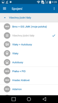 Aplikace Jízdní řády IDOS 3