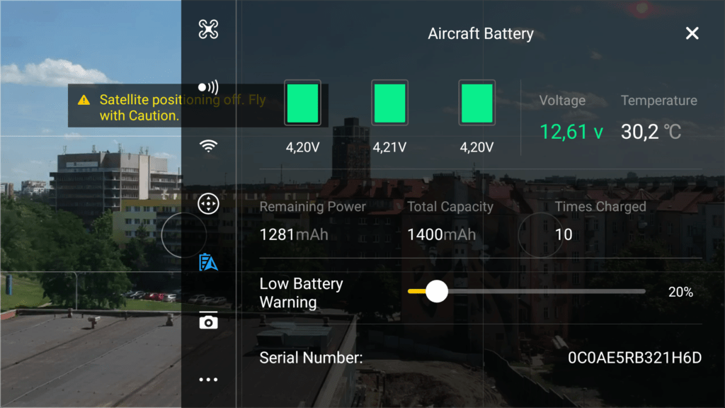 dji battery cycle count