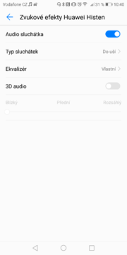 Huawei Mate 10 Pro zvuk