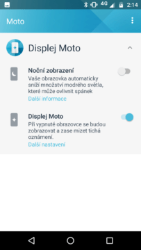 Motorola Moto G5S Plus moto displej