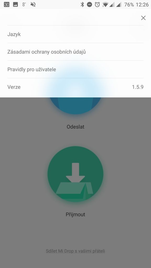 Poněkud strohé možnosti nastavení