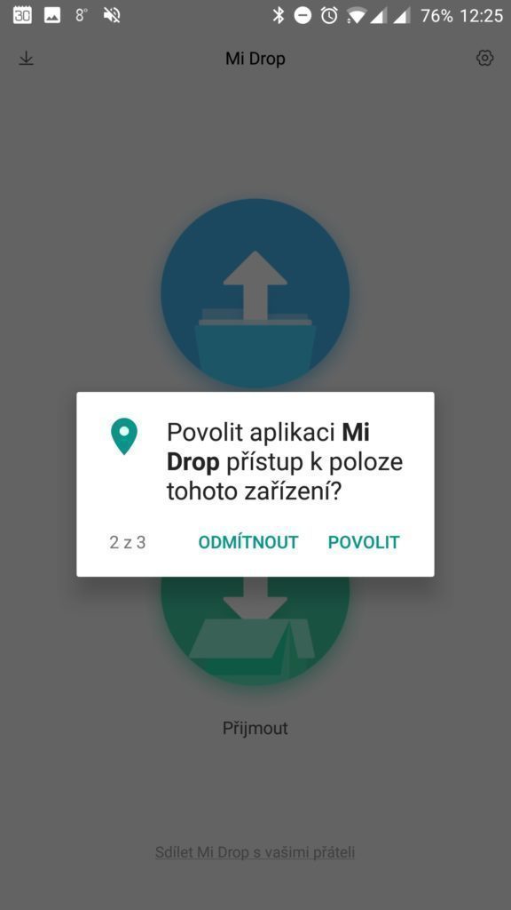Požadavek na přístup k poloze