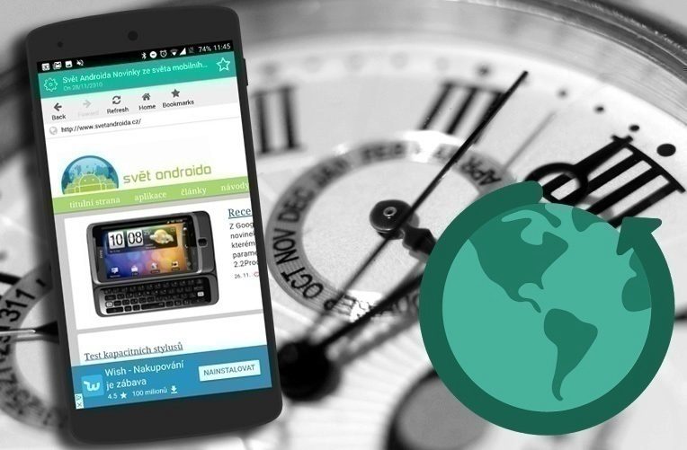 RetroBrowser webový prohlížeč se strojem času