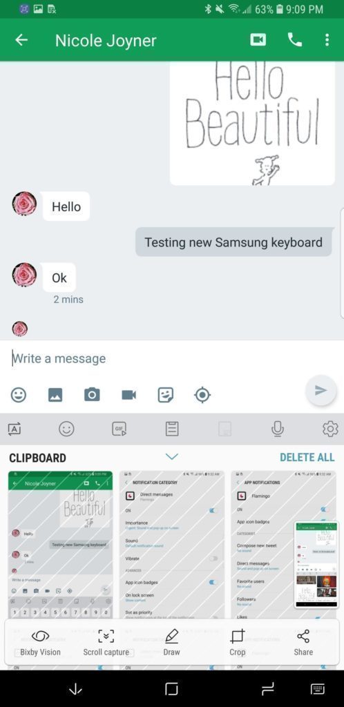 Samsung klavesnice aktualizace Android 8 Oreo (1)