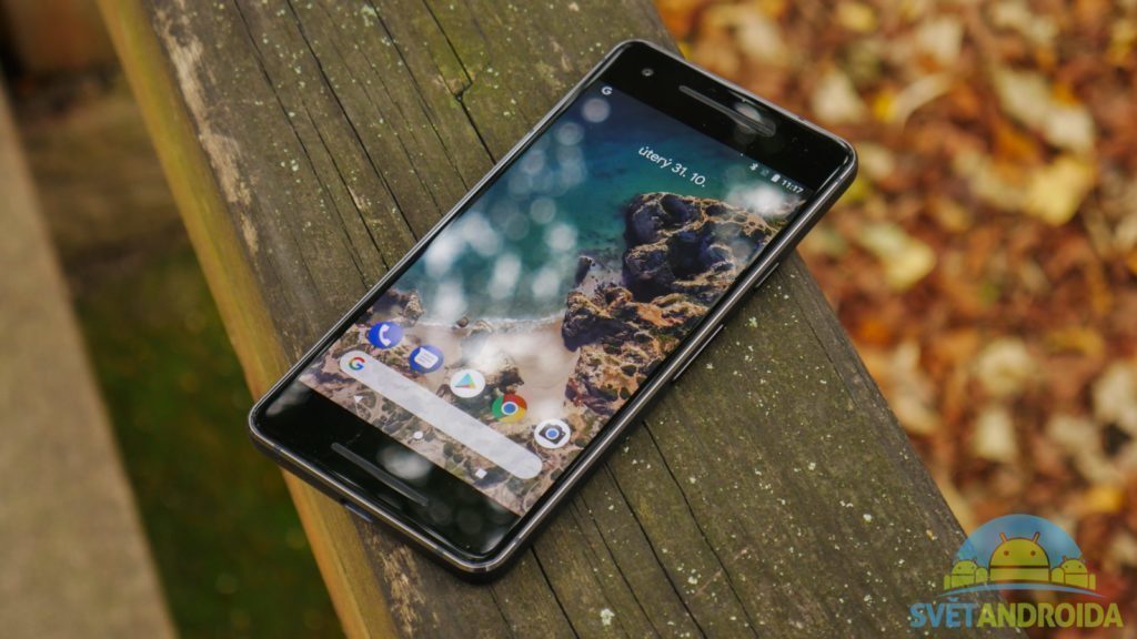 Telefon Google Pixel 2-konstrukce-predni strana