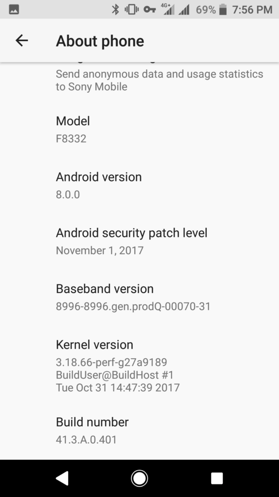 android oreo xperia telefony