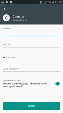 nastavení android